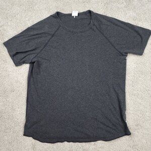 REIGNING CHAMP Mens Cotton Crew Neck Short Sleeve T-Shirt Grey Size Medium M USA